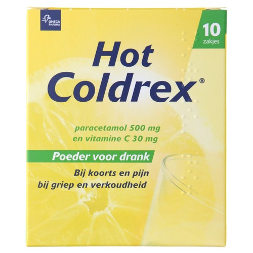 Coldrex hot paracetamol + vit c sachets 10 stuks