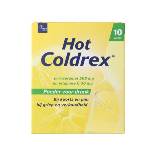 Coldrex hot paracetamol + vit c sachets 10 stuks