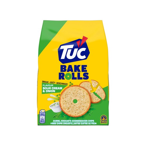 Tuc Bake Rolls Sour Cream & Onion Smaak Chips 150 g
