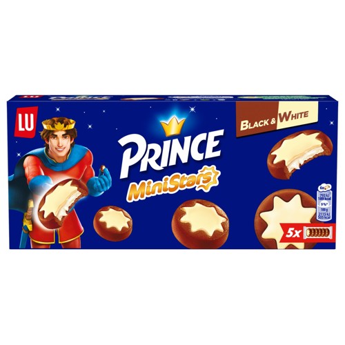 LU Prince MiniStars Koekjes Black&White 5 x 6 Stuks 187 g