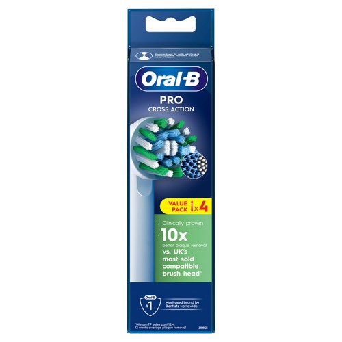 Oral-b cross action opzetborstel 4 stuks