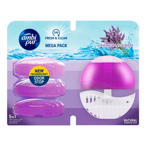 Ambi Pur 24h Fresh & Clean Lavender & Rosemary 5in1 Mega Pack 4 x 55 ml