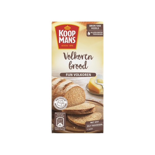 Koopmans Broodmix Fijn Volkoren Brood 450 g