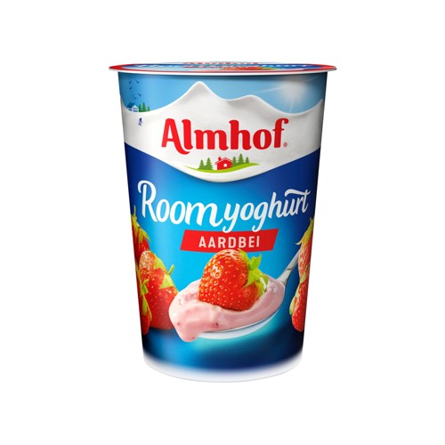 Almhof Roomyoghurt Aardbei 500 g
