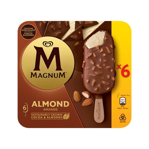 Magnum IJs Almond 6 stuks 6 x 100ml