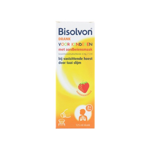 Bisolvon drank voor kinderen aardbei 125ml
