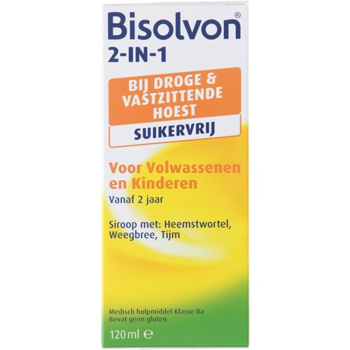 Bisolvon 2-in-1 suikervrij 120ml