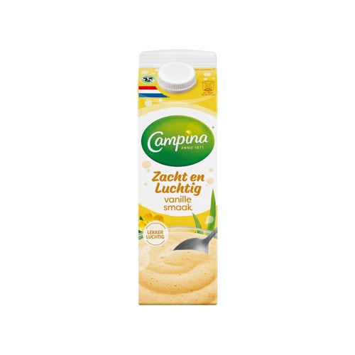 Campina Zacht en Luchtig Vanille Smaak 1 L