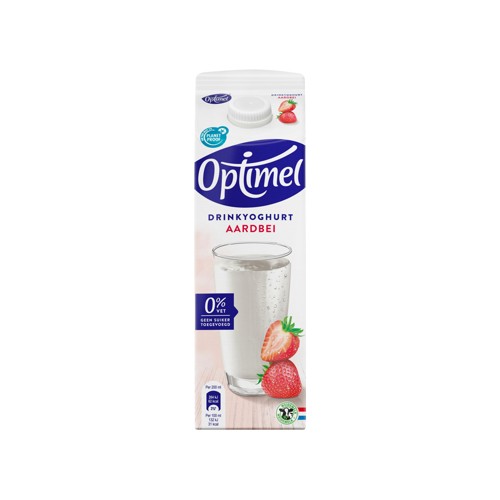 Optimel Drinkyoghurt Aardbei 0% Vet 1 L