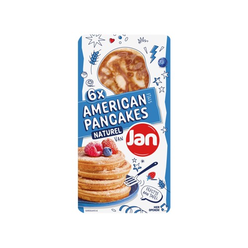 Jan American Style Pancakes Naturel 6 Stuks 300 g