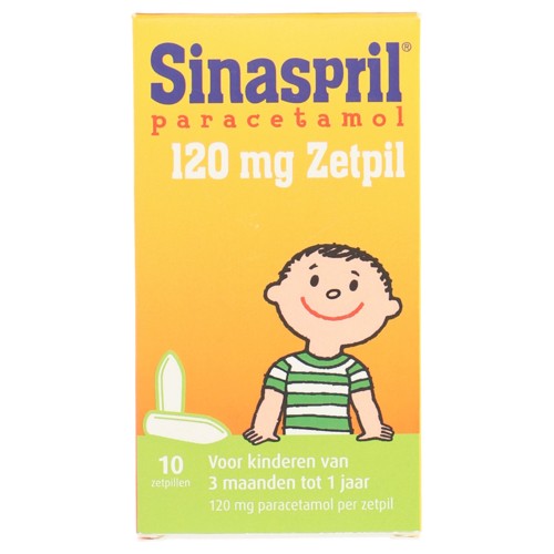 Sinaspril paracetamol 120mg zetpil 10 stuks