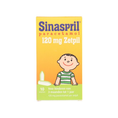 Sinaspril paracetamol 120mg zetpil 10 stuks
