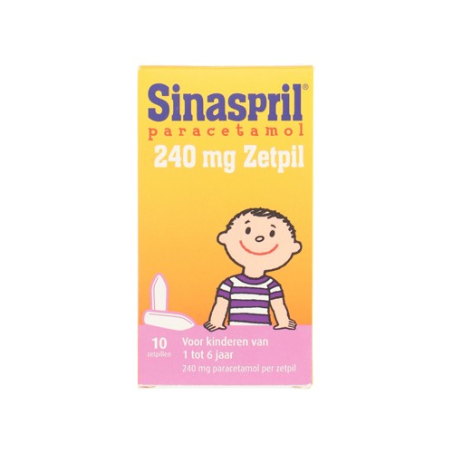 Sinaspril paracetamol 240mg zetpil 10 stuks