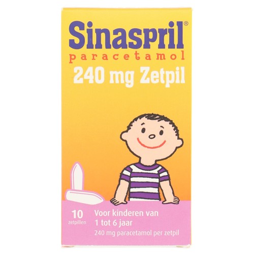 Sinaspril paracetamol 240mg zetpil 10 stuks