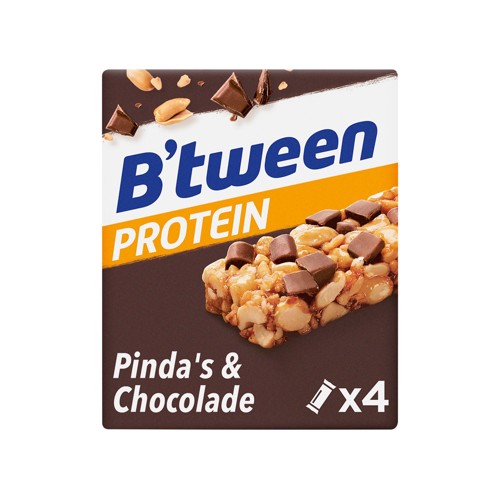 B'tween Protein Pinda's & Chocolade 4 x 24g