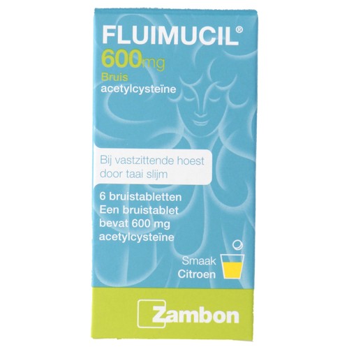Fluimucil bruistabletten citroen 600mg 6 stuks