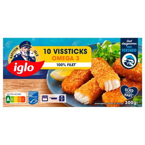 Iglo Vissticks Omega 3 10 Stuks 300 g