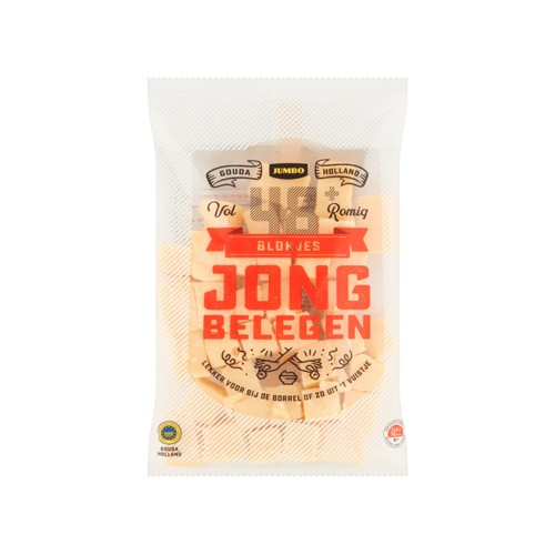 Jumbo Blokjes Jong Belegen Kaas 48+ 300 g