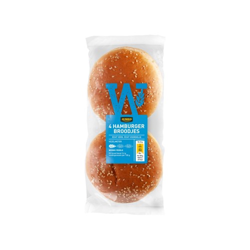 Jumbo - Hamburger Broodjes - 4 Stuks