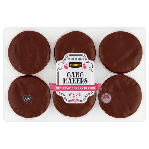Jumbo Gangmakers koeken met Frambozenvulling 6 Stuks