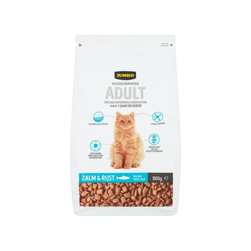 Jumbo Volledig Diervoeder Katten Volwassen Zalm & Rijst 800g