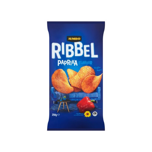 Jumbo Ribbel Chips Paprika 250 g