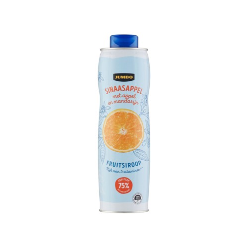 Jumbo Fruitsiroop Framboos met Appel 0% Suiker 750ML