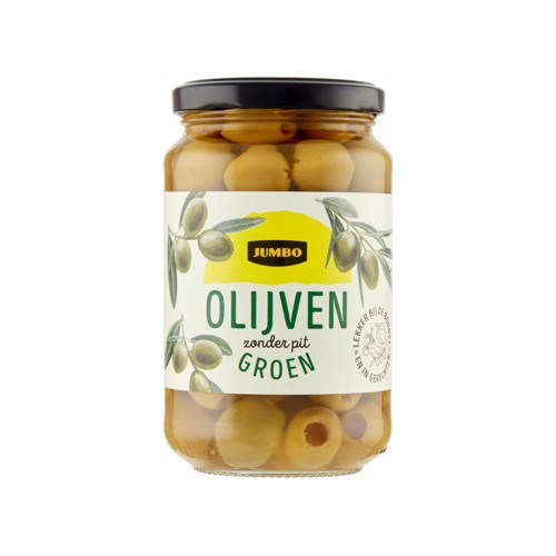 Jumbo Groene Olijven Zonder Pit 340 g