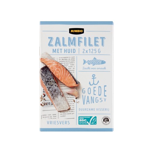 Jumbo Zalmfilet met Huid 2 x 125 g