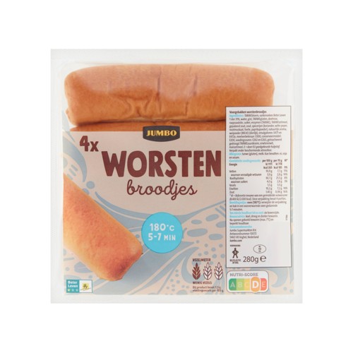 Jumbo - Worstenbroodjes - 4 Stuks