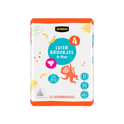 Jumbo Luierbroekjes Maat 4 8-15 kg 22 Stuks