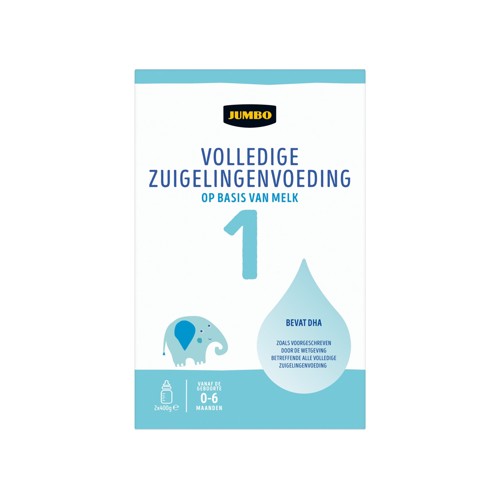 Jumbo 1 Volledige Zuigelingenvoeding 0-6 Maanden 2 x 400 g