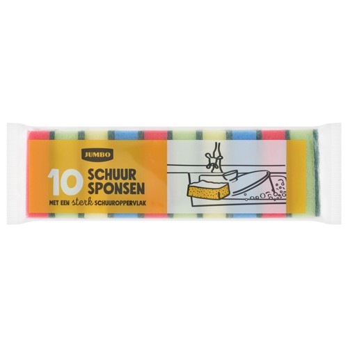 Jumbo Schuursponsen 10 Stuks