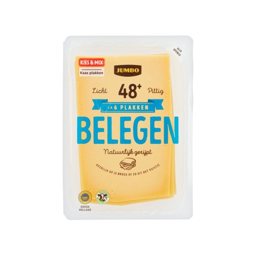 Jumbo Belegen Kaas 48+ Plakken 190 g