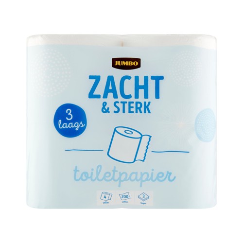 Jumbo Toiletpapier Zacht & Sterk 3 Laags 4 Rollen