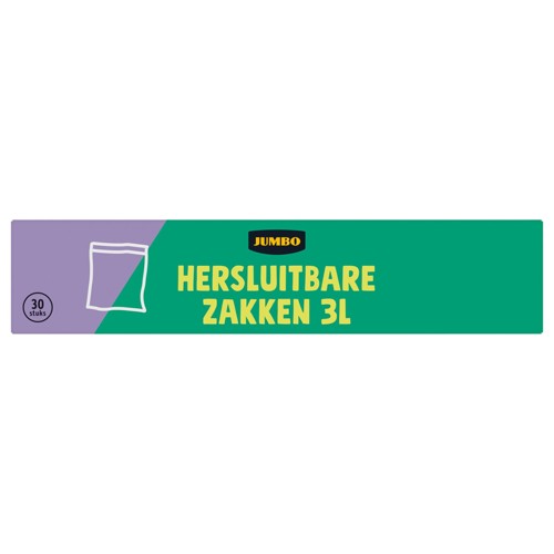 Jumbo Hersluitbare Zakken 3 L 30 Stuks