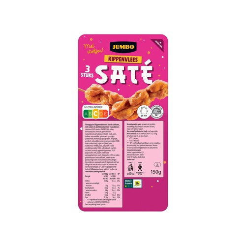 Jumbo Kipsaté op Stokje 3 Stuks
