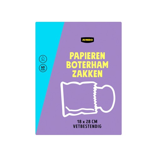 Jumbo Papieren Boterhamzakjes 60 Stuks