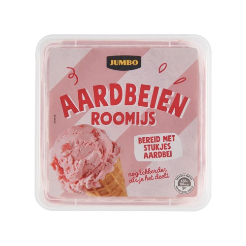 Jumbo Aardbeienroomijs 500 g