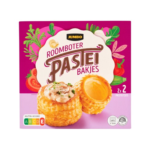 Jumbo Roomboter Pasteibakjes 4 Stuks