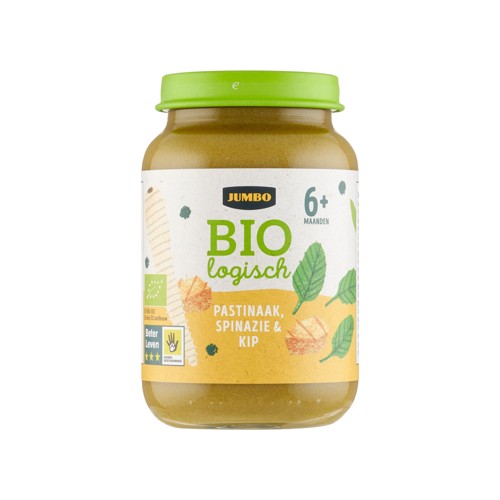 Jumbo Biologisch Babyvoeding Pastinaak, Spinazie & Kip 6+ Maanden 190 g