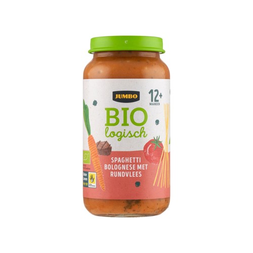 Jumbo Biologisch Babyvoeding Spaghetti Bolognese met Rundvlees 12+ Maanden 250 g