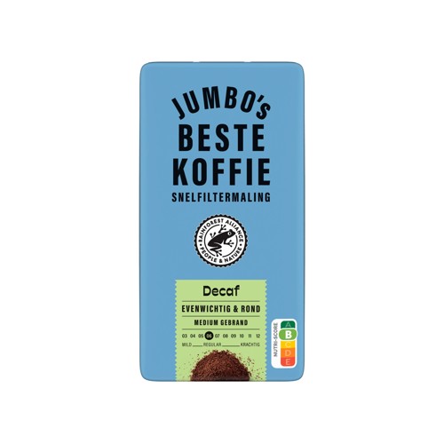 Jumbo's Beste Koffie Snelfiltermaling Decaf 250 g