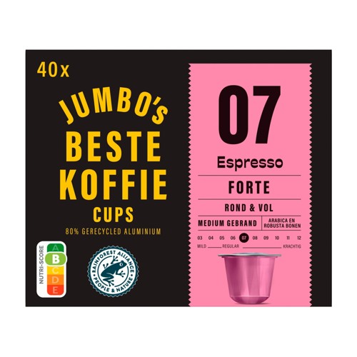 Jumbo's Espresso Forte Koffiecups 40 Stuks