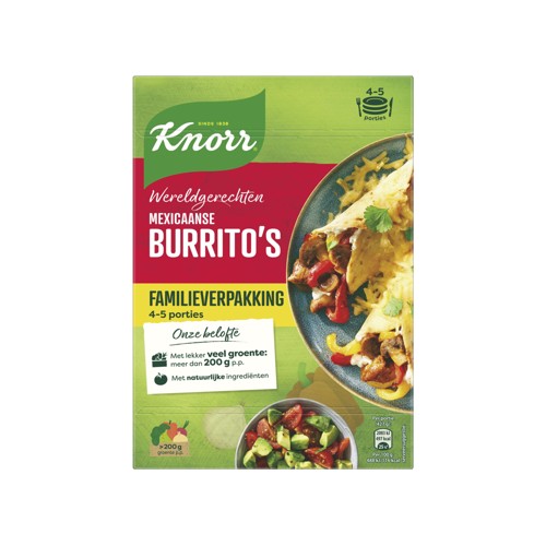 Knorr Wereldgerechten Burrito's XXL Mexicaanse 351 g