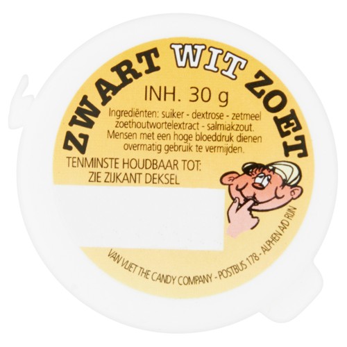 Potje zwart wit zoet