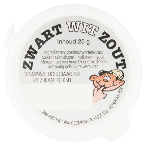 Potje zwart wit zout