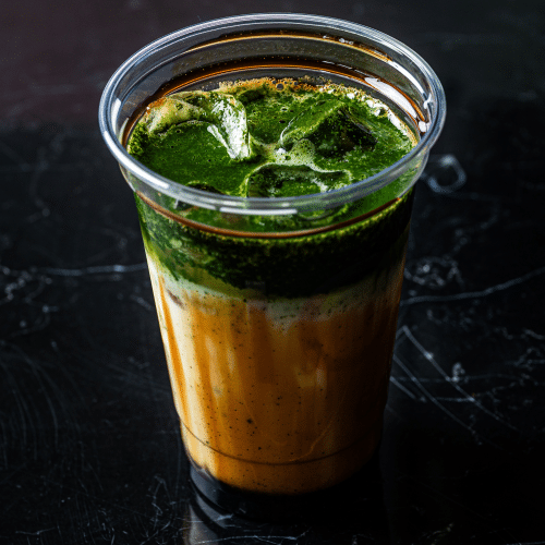 Iced brown sugar matcha latte