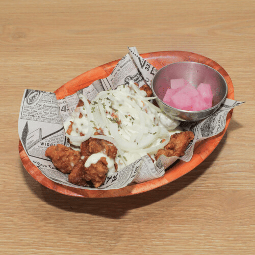 Korean fried chicken snow onion