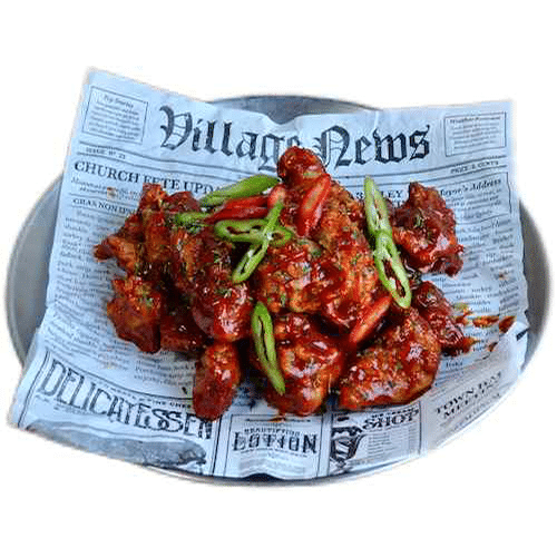 Vegetarian korean fried chicken angry korean extremely hot